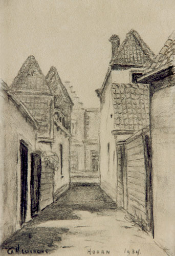 Potloodtekening, Arminiaanse Glop, Hoorn, 1934