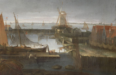 Westerhaven, deel van een schilderij van Withoos