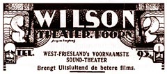 Kop reclamebiljet Wilson Theater