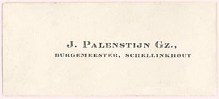 Visitekaartje J. Palenstijn