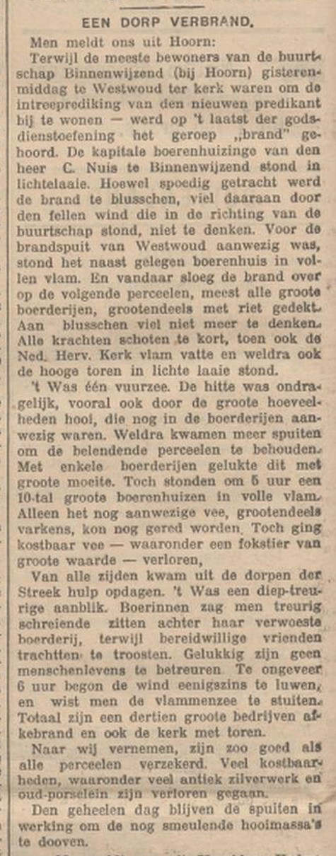 Persbericht Binnenwijzend, 1911