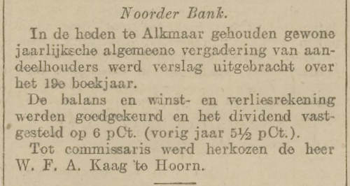 Persbericht Noorder Bank