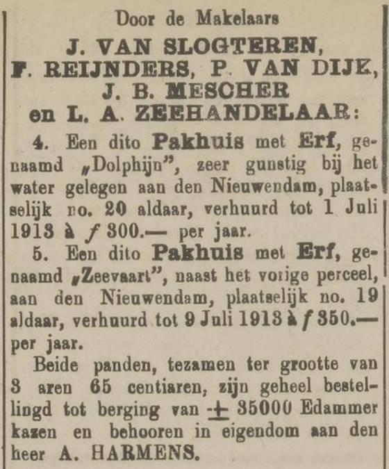Advertentie Nieuwendam 19 en 20
