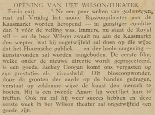 Opening Wilson-Theater