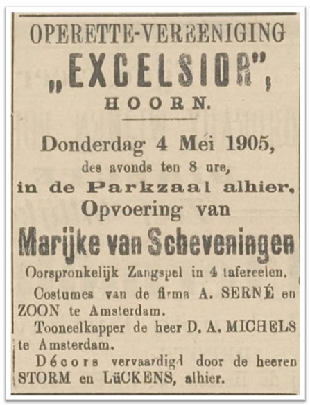 Advertentie Excelsior, 1905