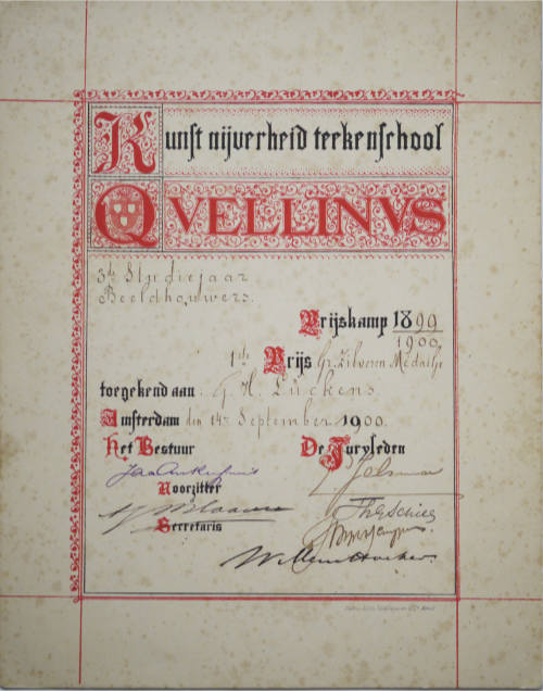 Quellinusprijs 1900