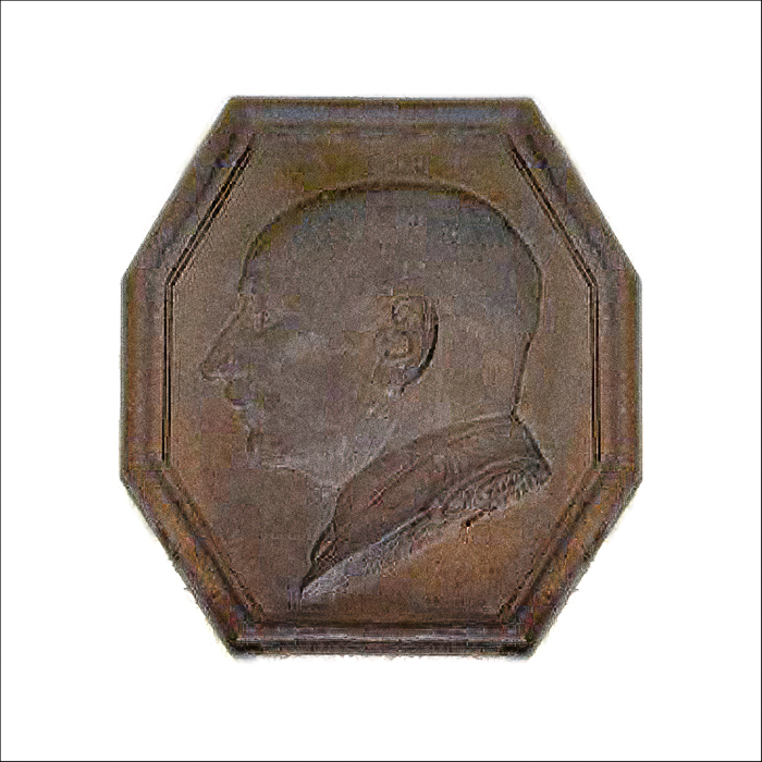 Bronzen portretreliëf JM van Dam