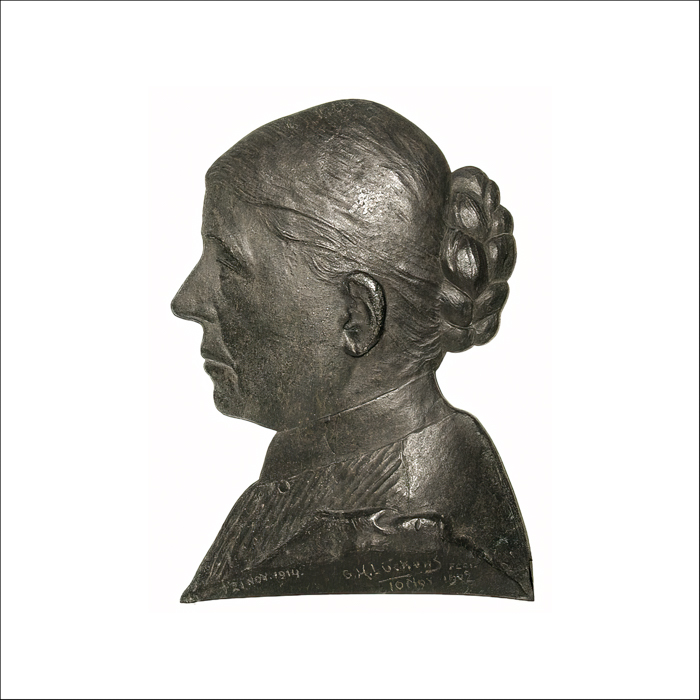 Bronzen portretreliëf CDJH Hamann