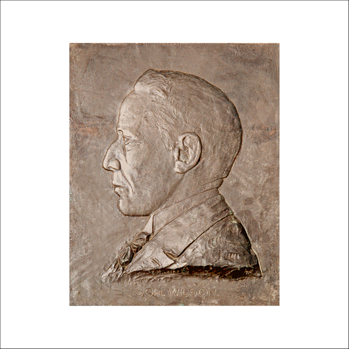 Bronzen portretreliëf Joh. Wilson