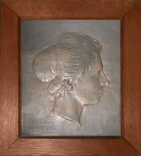 Bronzen plaquette S. Jonkman