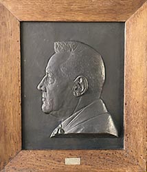 Bronzen plaquette G. Scholten