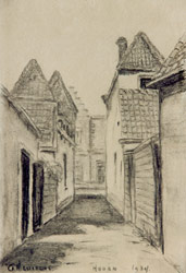 Houtskooltekening, Arminiaanse Glop, Hoorn, 1934